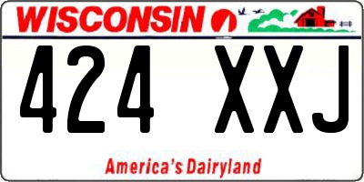 WI license plate 424XXJ