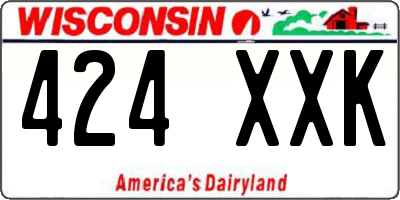 WI license plate 424XXK