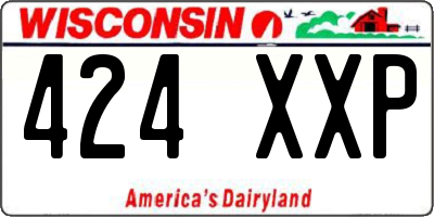 WI license plate 424XXP