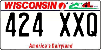 WI license plate 424XXQ