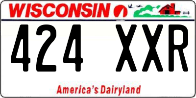 WI license plate 424XXR