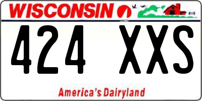 WI license plate 424XXS