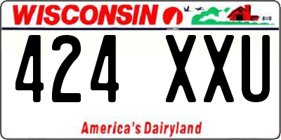 WI license plate 424XXU