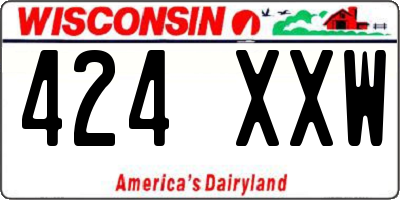 WI license plate 424XXW