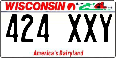 WI license plate 424XXY