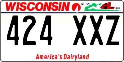 WI license plate 424XXZ