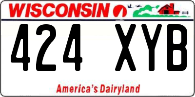 WI license plate 424XYB