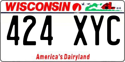 WI license plate 424XYC