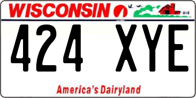 WI license plate 424XYE