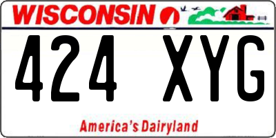 WI license plate 424XYG
