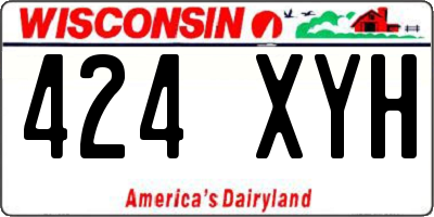 WI license plate 424XYH