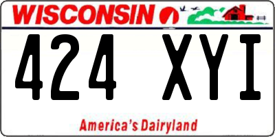 WI license plate 424XYI