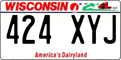 WI license plate 424XYJ