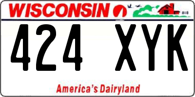 WI license plate 424XYK