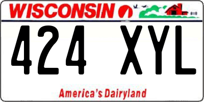 WI license plate 424XYL