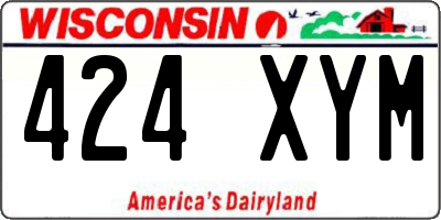 WI license plate 424XYM