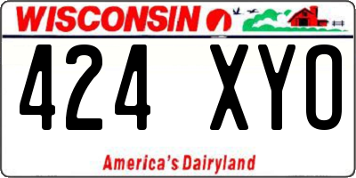 WI license plate 424XYO
