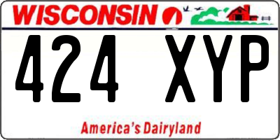 WI license plate 424XYP