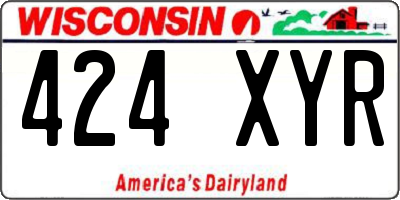WI license plate 424XYR