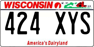 WI license plate 424XYS