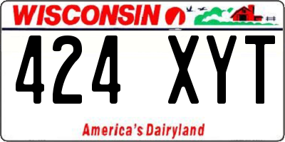 WI license plate 424XYT