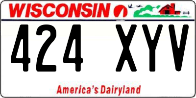 WI license plate 424XYV