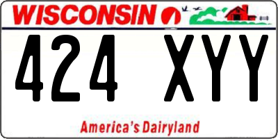 WI license plate 424XYY
