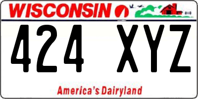 WI license plate 424XYZ