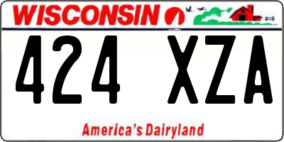 WI license plate 424XZA