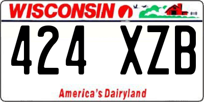 WI license plate 424XZB