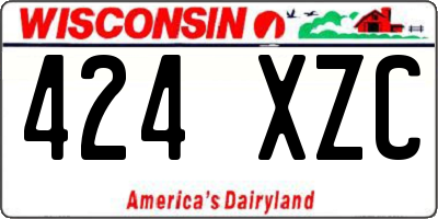 WI license plate 424XZC