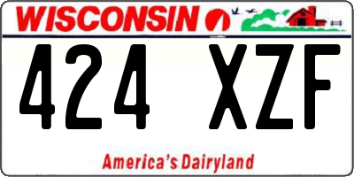WI license plate 424XZF