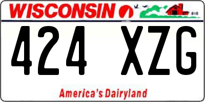 WI license plate 424XZG