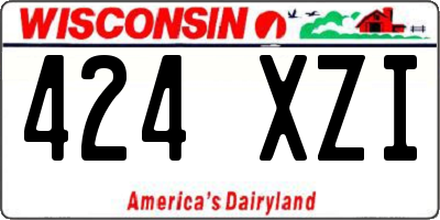 WI license plate 424XZI