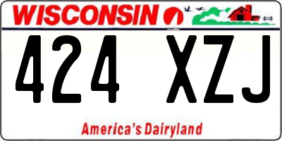 WI license plate 424XZJ