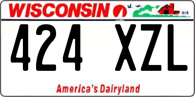 WI license plate 424XZL
