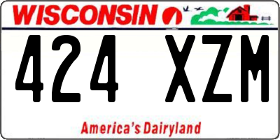 WI license plate 424XZM