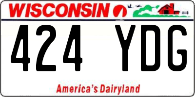 WI license plate 424YDG