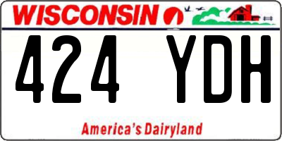 WI license plate 424YDH