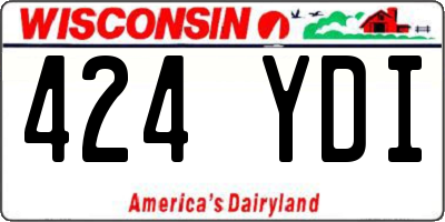 WI license plate 424YDI