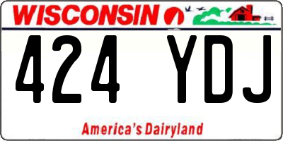 WI license plate 424YDJ