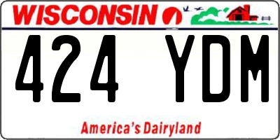 WI license plate 424YDM