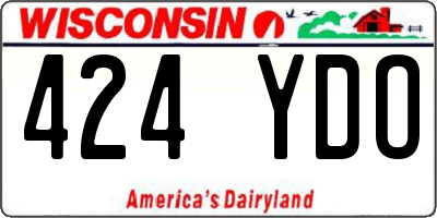 WI license plate 424YDO