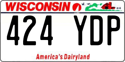 WI license plate 424YDP