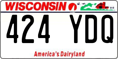 WI license plate 424YDQ