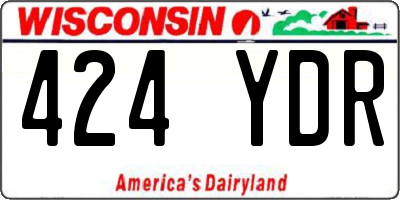 WI license plate 424YDR