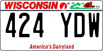 WI license plate 424YDW