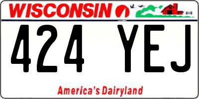 WI license plate 424YEJ