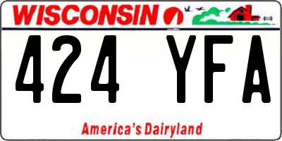 WI license plate 424YFA