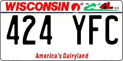 WI license plate 424YFC